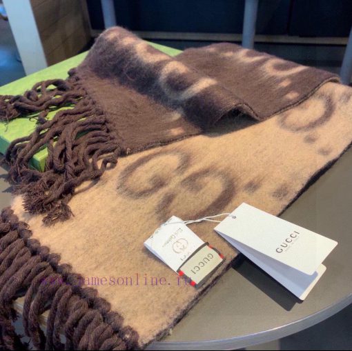 Gucci GG mohair wool blend collection long scarf ️ The design inspiration for the GG patterntusx96bf - Image 17