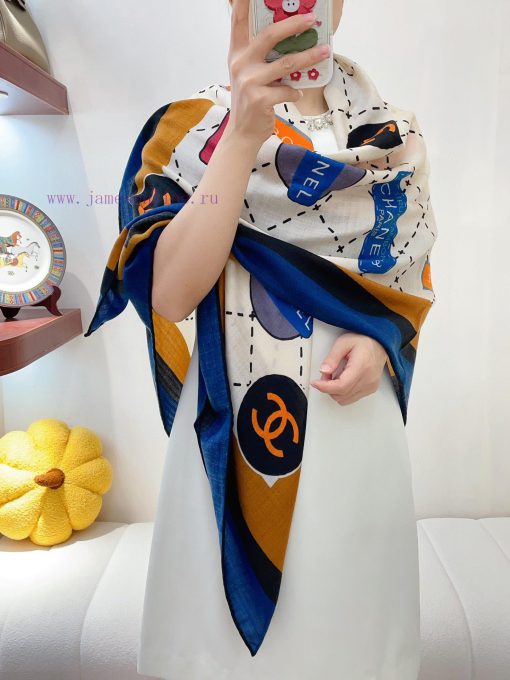 Chanel LOGO Letter 140 Cashmere Square Scarf High end Love Pure Cashmere Baby Touch Comforta89iq4e3r