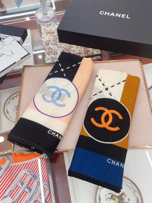 Chanel LOGO Letter 140 Cashmere Square Scarf High end Love Pure Cashmere Baby Touch Comforta89iq4e3r - Image 3