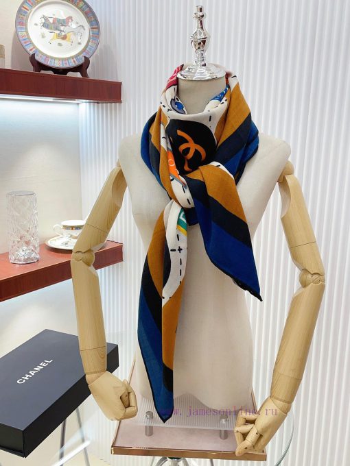 Chanel LOGO Letter 140 Cashmere Square Scarf High end Love Pure Cashmere Baby Touch Comforta89iq4e3r - Image 18