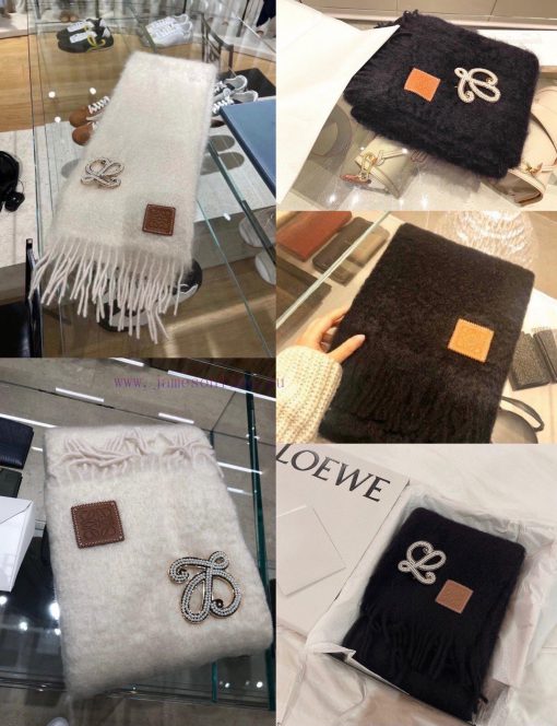 Loewe's super beautiful new mohair brooch scarf is highly recommended to buy with good textuyo375ygt - Image 12