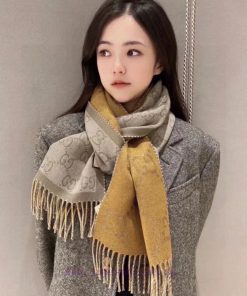 Gucci's new autumn and winter jacquard double-sided scarf is high-end and luxurious, with a x1tmjyon