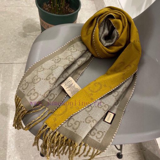 Gucci's new autumn and winter jacquard double-sided scarf is high-end and luxurious, with a x1tmjyon - Image 8
