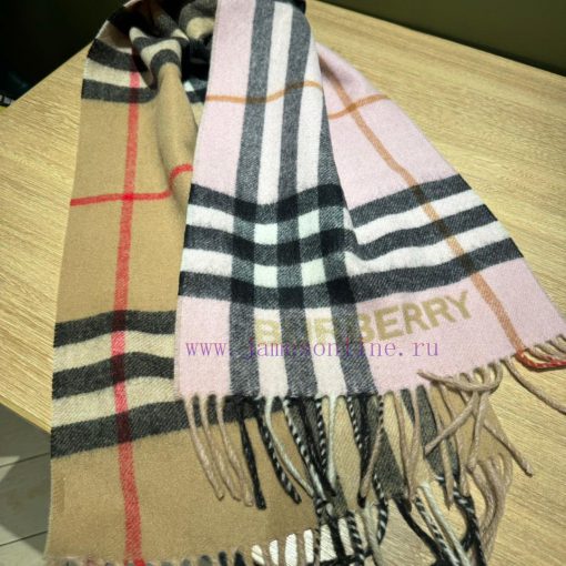 Burberry gradient color high-quality imported cashmere letter logo embroidered scarf has exp20wmbbqh - Image 8