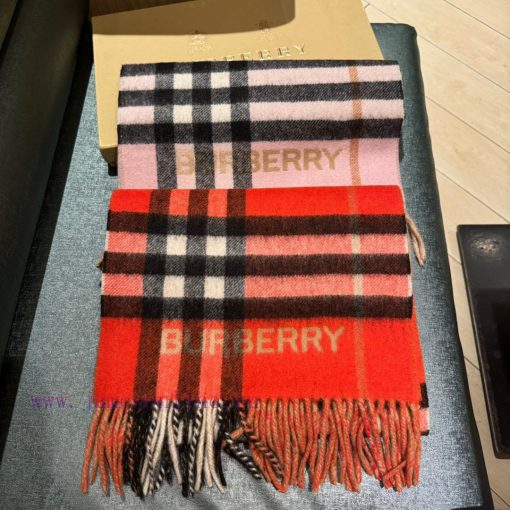 Burberry gradient color high-quality imported cashmere letter logo embroidered scarf has exp20wmbbqh - Image 10