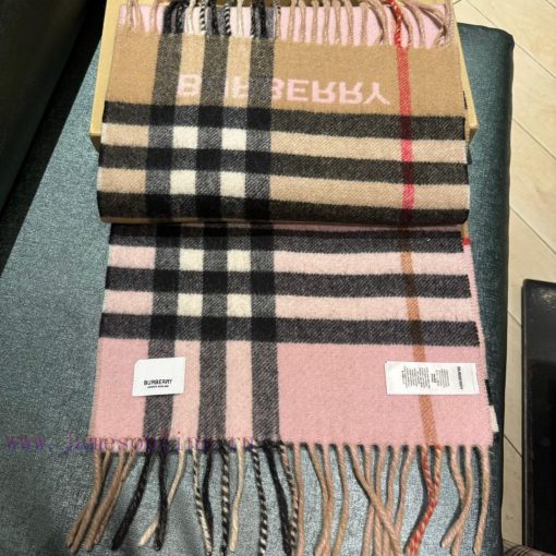Burberry gradient color high-quality imported cashmere letter logo embroidered scarf has exp20wmbbqh - Image 13