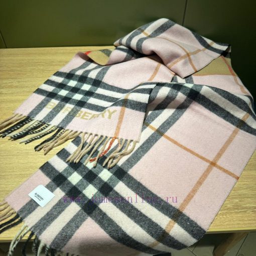Burberry gradient color high-quality imported cashmere letter logo embroidered scarf has exp20wmbbqh - Image 14