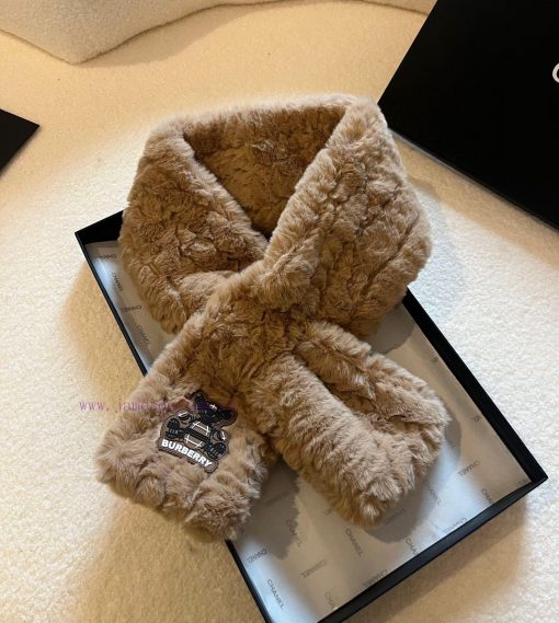 Burberry fur neck scarf, warm and comfortable in multiple colorshn0xm9er - Image 4