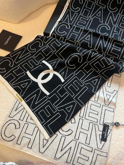 Chanel Knitted Scarf, Size 190 * 35uex1lb7i - Image 14