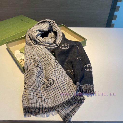 High quality GG grid double-sided long scarf, apart from being expensive, has no problem. Thugfluaic - Image 9