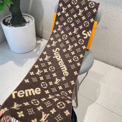 The best Superme super soft and sticky LV Supreme LV co branded scarf Red to Half the Sky ️ px7qmb1w - Image 17