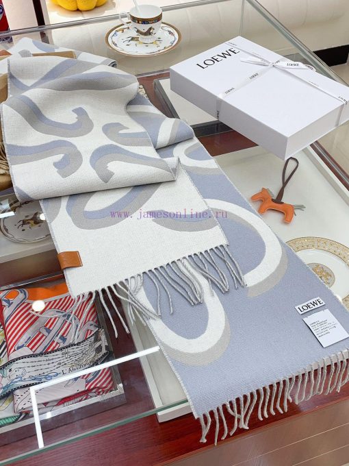 Super recommended LOEWE double-sided scarf, handwritten style LOEWE stamp, the latest look o9pr8ncaw - Image 7
