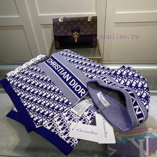 Dior official website synchronizes original single hat scarf set 🤟 Wool and cashmere materia8t6j75i5 - Image 3