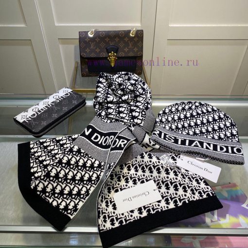 Dior official website synchronizes original single hat scarf set 🤟 Wool and cashmere materia8t6j75i5 - Image 6