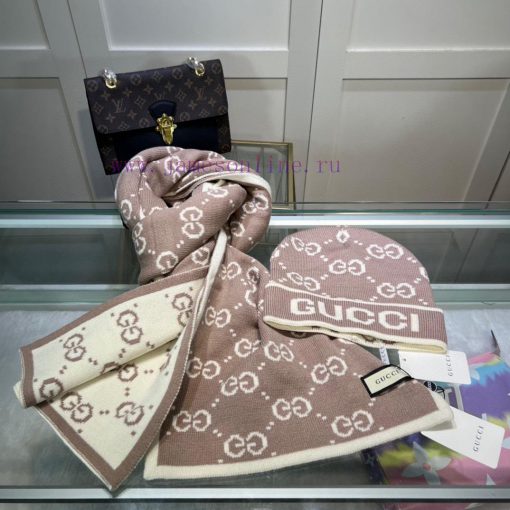 GucciGUCCI Classic Set Hat, Scarf, Cashmere Rabbit Velvet Quality Warm and Super Comfortablej49kwncc - Image 3
