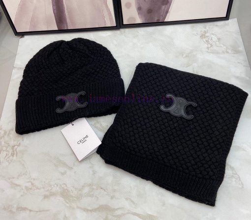 Celine Cashmere Set Hat Scarf Set ️ Warm and Super Comfortable~Winter Sister's Age Reducing b8a7p9fp - Image 2