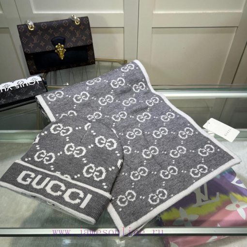 GucciGUCCI Classic Set Hat, Scarf, Cashmere Rabbit Velvet Quality Warm and Super Comfortablej49kwncc - Image 6