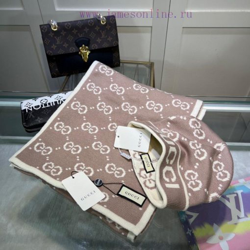 GucciGUCCI Classic Set Hat, Scarf, Cashmere Rabbit Velvet Quality Warm and Super Comfortablej49kwncc - Image 8