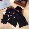 MONCLER new three piece scarf, hat, and gloves set with 70% cashmere and 30% rabbit fur for 0rcuh2mg