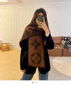 LV top of the line popular super novel edge wrapped narrow scarf with super long specificati56o92s0k