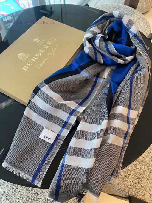 A refined lightweight scarf from Italy, made of plaid cashmere fabric and decorated with del3vf7mdii - Image 17