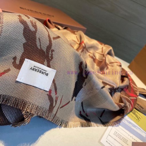 Double sided dual-use scarf, made of lightweight wool silk blend fabric, decorated with jacq66w6vucq - Image 19