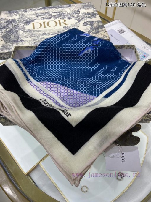 The new D Home D Color blocked Pattern 140 Cashmere Square Scarf is highly recommended for Vzyikn86l - Image 5