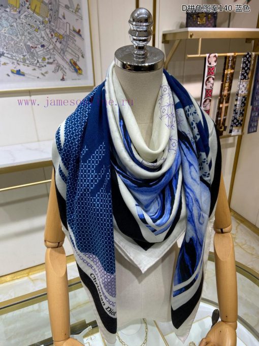 The new D Home D Color blocked Pattern 140 Cashmere Square Scarf is highly recommended for Vzyikn86l - Image 16
