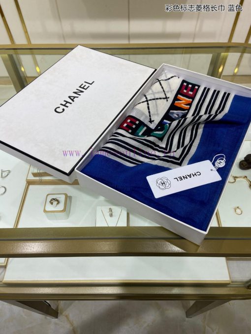 When it comes to the new Xiangjia colored logo diamond grid long scarf and cashmere long scakcfrc9r3 - Image 5