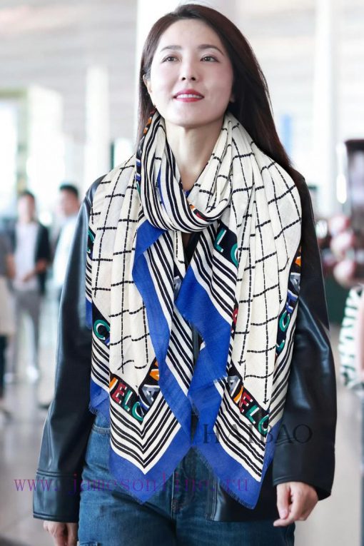 When it comes to the new Xiangjia colored logo diamond grid long scarf and cashmere long scakcfrc9r3 - Image 11