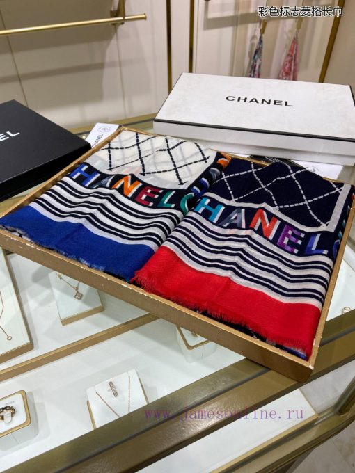 When it comes to the new Xiangjia colored logo diamond grid long scarf and cashmere long scakcfrc9r3 - Image 12