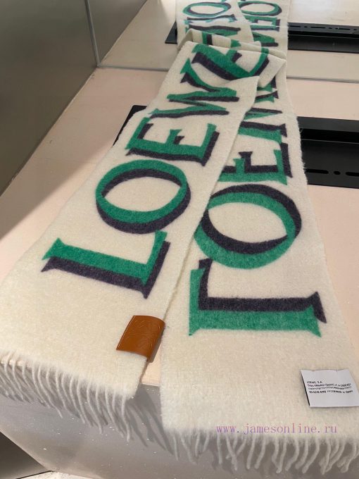 Loewe's new gradient wool mohair scarf is a Stockholm inspired warm color that falls in lovejm4oc7er - Image 7