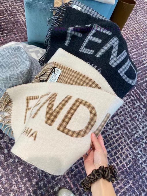 High quality thick Fendi new style, both men's and women's double-sided jacquard scarf, Fendkr19krjq - Image 13