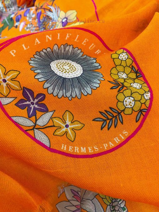 The 2023 new HERMES long scarf star model is 100% cashmere with 300 beautiful floral maps. Tphmyslvj - Image 6