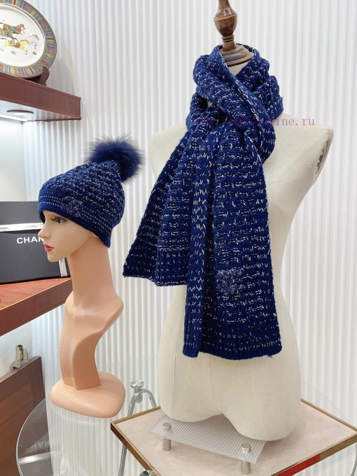 CHANEL 2023 new super heavy 2-piece set for autumn and winter includes a cashmere hat and sc65fd4dkx - Image 10