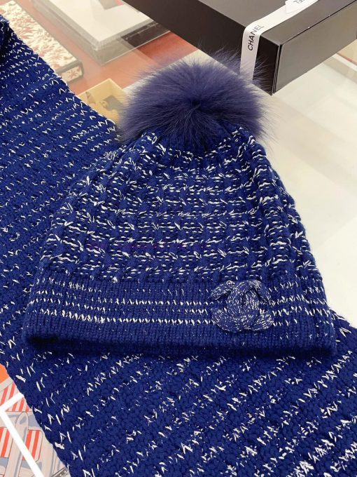 CHANEL 2023 new super heavy 2-piece set for autumn and winter includes a cashmere hat and sc65fd4dkx - Image 16
