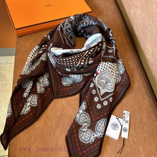 Zouaves and DragonsDesigner Virginie JaminSize and Material: 140cm Cashmere and SilkThe deskhf4i0w7 - Image 8