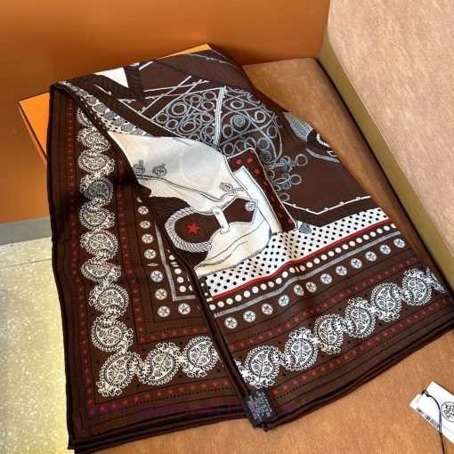Zouaves and DragonsDesigner Virginie JaminSize and Material: 140cm Cashmere and SilkThe deskhf4i0w7 - Image 14
