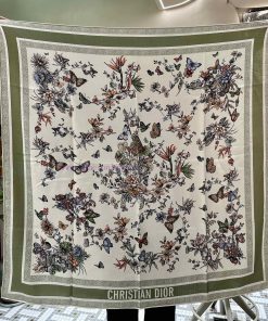 2024 Early Spring High End Edition110 * 110 Velvet Square TowelDIOR printed handkerchiefColowaafqlw2