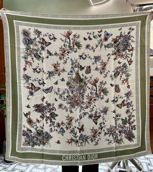 2024 Early Spring High End Edition110 * 110 Velvet Square TowelDIOR printed handkerchiefColowaafqlw2