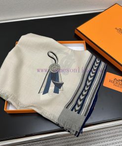 Heavy Attack ️ Highly Recommended 🧱Hermes Velvet Long Scarf High end Double sided Same Coloro3nj421f