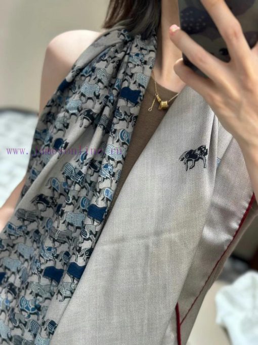 Advanced hemp grayHeavy Attack ️ Highly Recommended 🧱Hermes Velvet Long Scarf High end Doubl1jwj7nu1 - Image 6
