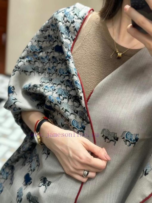 Advanced hemp grayHeavy Attack ️ Highly Recommended 🧱Hermes Velvet Long Scarf High end Doubl1jwj7nu1 - Image 7