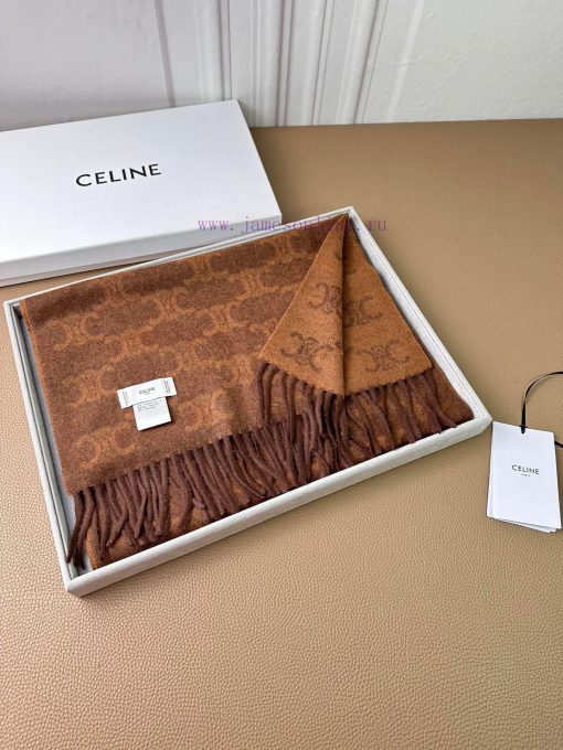 Celine's new CL logo cashmere long scarf for both men and women this year is a double-sided xr4esqzk - Image 5