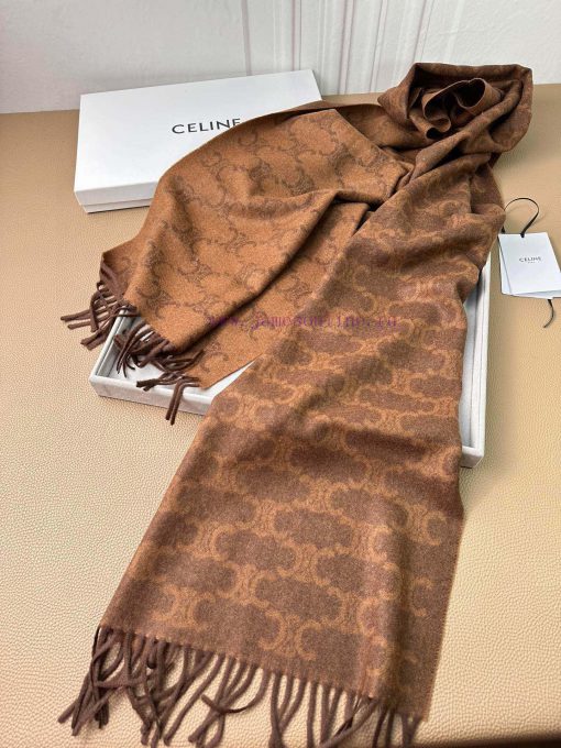 Celine's new CL logo cashmere long scarf for both men and women this year is a double-sided xr4esqzk - Image 9