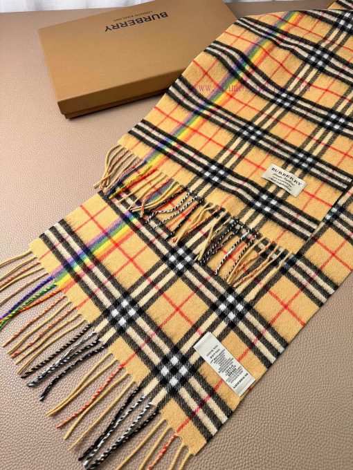 Double 12 Welfare Bu Home Water Wave Pattern Small Grid Pattern Mixed Fleece Scarf - Rainbow8mr7u01t - Image 6