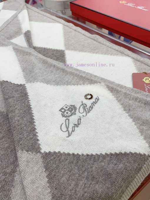 The 2023 new Lorapiana diamond patterned jacquard cashmere scarf features an epic level of cfchtlf4k - Image 15