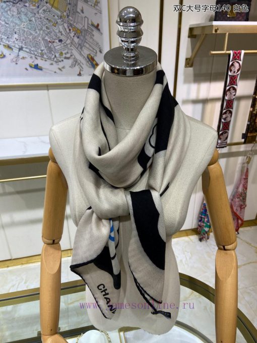 The new Double C Large Letter 140 Cashmere Square Scarf is recommended for VIP customers. Yo7rnwprsa - Image 15
