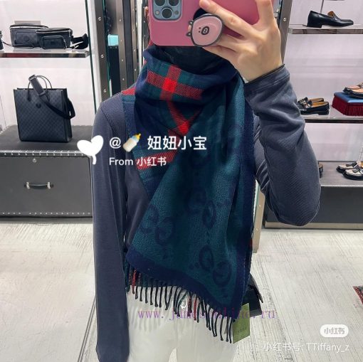 Gucci's new wool scarf is simply designed for winter100% wool, size 190x33cmBoth sides have pef7l14n - Image 4