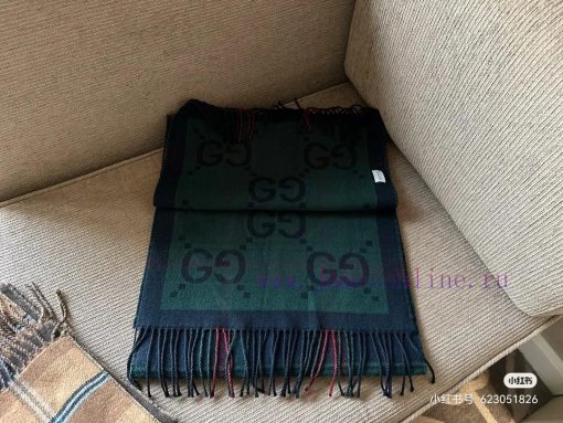Gucci's new wool scarf is simply designed for winter100% wool, size 190x33cmBoth sides have pef7l14n - Image 6